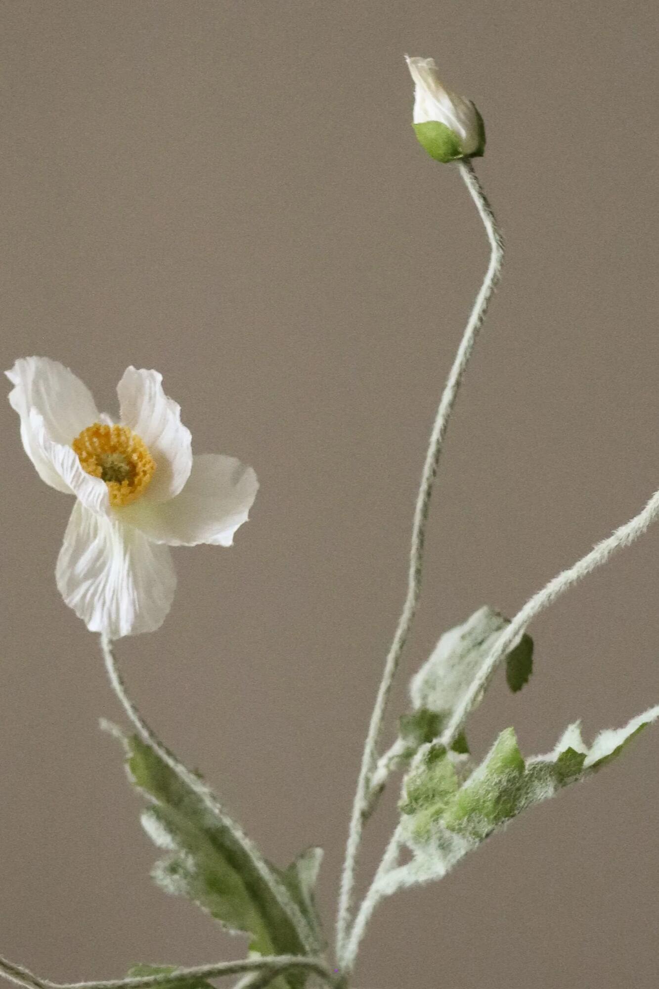 Kunstig Valmue blomst - hvid
